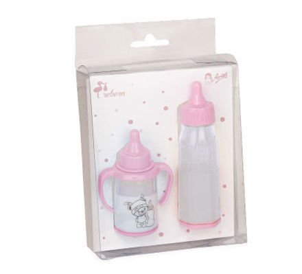 Picture of Baby bottle with pink handle 